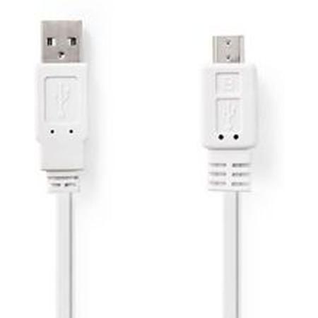 Nedis Flat USB 2.0-CABLE A M-Micro-B M 1.0m WH
