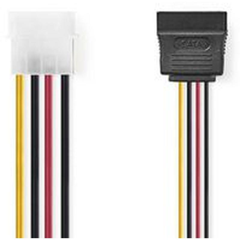 Nedis Interne PWR Cord Molex M-2X SATA 15-PINS F 0.15m Div