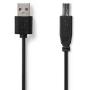 Nedis Cable USB 2.0 A M-USB-B M 1.0m BK