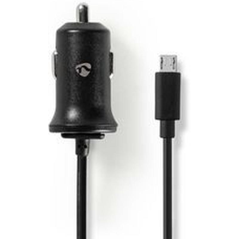 Nedis Auto-Charger 2.4 A Vaste Cable Micro-USB BK