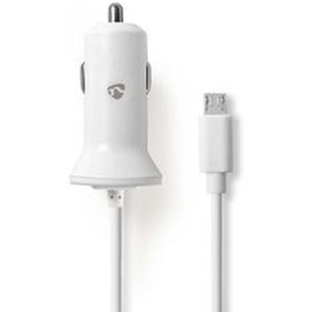 Nedis Auto-Charger 2.4 A Vaste Cable Micro-USB WH