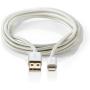 Nedis Data Cable Apple Lightning 8-PINS M-USB A M 3m Alu