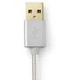 Nedis Data Cable Apple Lightning 8-PINS M-USB A M 3m Alu