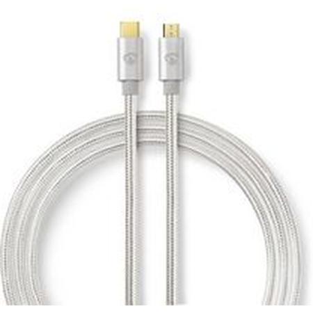 Nedis Cable USB 2.0 Type-C M - Micro-B M 2.0m Aluminium