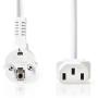 Nedis Power Cable Schuko M Angled-IEC-320-C13 10m WH