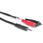 Hosa CMR-210 Stereo Breakout 3.5mm TRS To Dual RCA 10 FT