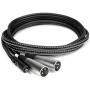 Hosa CYX-402M Stereo Breakout 3.5mm TRS To Dual XLR3M 2 M