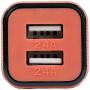 Caruba Duo USB Car Charger 4.8 Amp Black/Red