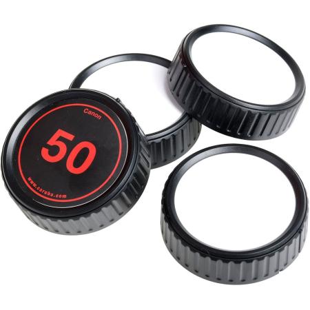 Caruba Writable Rear Lens Cap Kit Canon (4 Pieces)