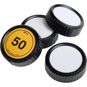 Caruba Writable Rear Lens Cap Kit Nikon (4 Pieces)