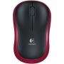 Ratón Inalámbrico Logitech M185/ Hasta 1000 DPI/ Rojo