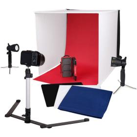 Caruba Portable Fotostudio w/ Losse LED Lampen 60x60x60cm