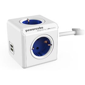 Allocacoc PowerCube Extended USB Blue 1.5m Cable