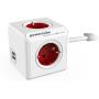 Allocacoc PowerCube Extended USB Red 1.5m Cable