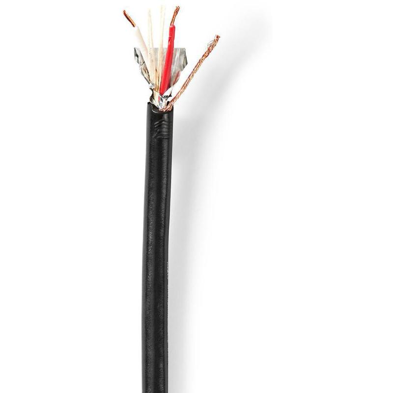 Nedis Microphone Cable | 2X 0.35 MM2 | 100 M | On Rol | Black