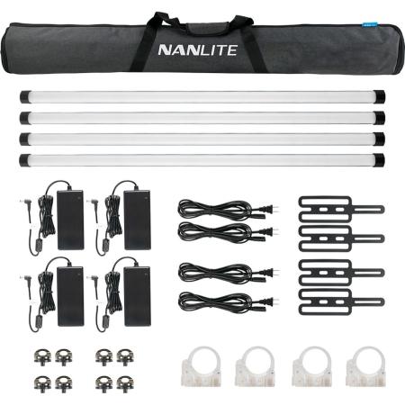 Nanlite Pavotube II 30X Quad Kit (w/ Battery)