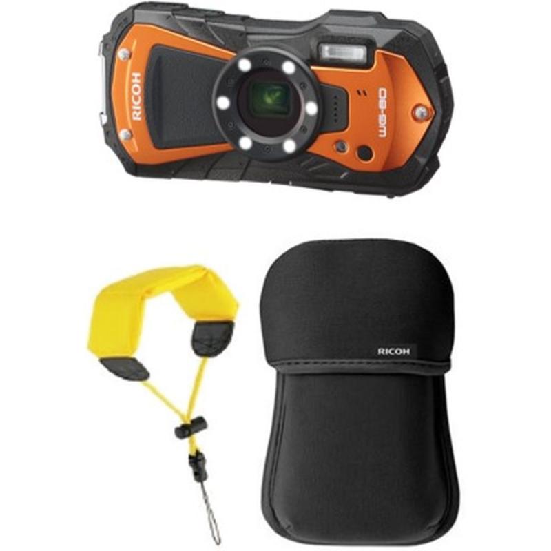 Ricoh WG-80 Orange KIT + Floating Strap + Neoprene Case