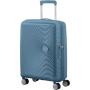 Maleta de Cabina American Tourister SoundBox Spinner 55cm/ 55x40x20cm/ 4 Ruedas/ Azul Piedra