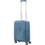 Maleta de Cabina American Tourister SoundBox Spinner 55cm/ 55x40x20cm/ 4 Ruedas/ Azul Piedra