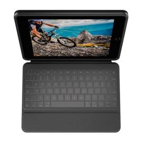 Funda con Teclado Logitech Rugged Folio para Tablets Apple Ipad 7ª y 8ª Generación 10.2'/ Negro