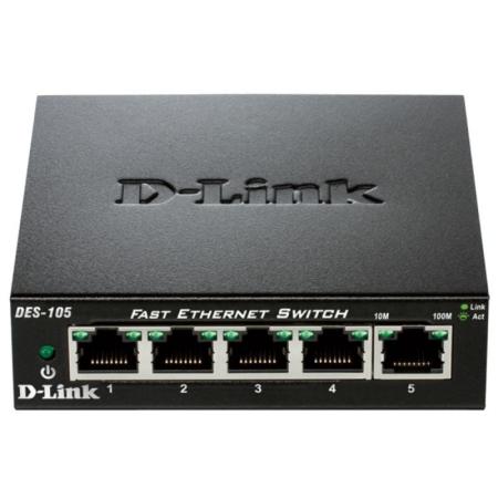 Switch D-Link DES-105 5 Puertos/ RJ-45 10/100