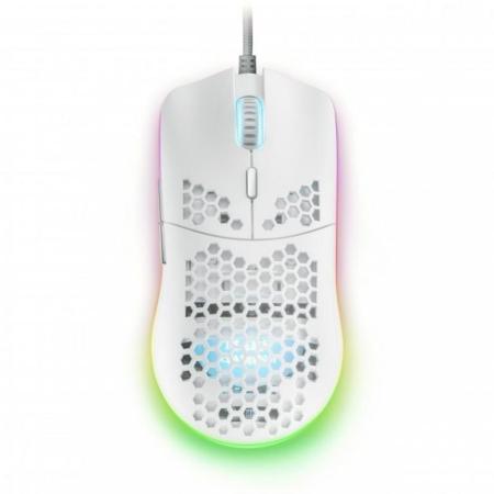 Ratón Gaming Mars Gaming MMAXW/ Hasta 12400DPI/ Blanco