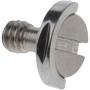 Caruba 1/4 inch Metal Screw w/ D-Ring Silver