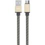 Allocacoc USB Cable | MicroUSB Flat Gold