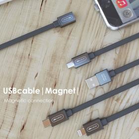 Allocacoc USB Cable | Lightning Magnet Grey