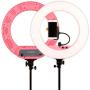 Caruba Round Vlogger 18 inch LED Set Economy w/ Bag - Pink