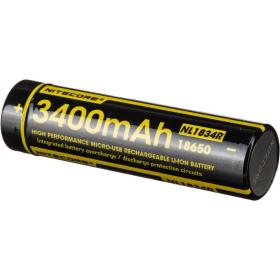 Nitecore 18650 NL1834R 3400mAh 3.6 Volt + USB C