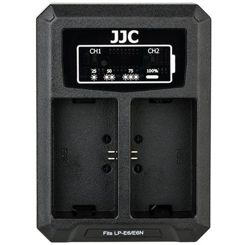JJC DCH-LPE6 USB Dual Battery Charger (For LP-E6 / LP-E6N)