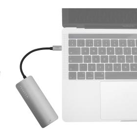 Caruba Premium 5-IN-1 Slim USB-C Hub Space Grey