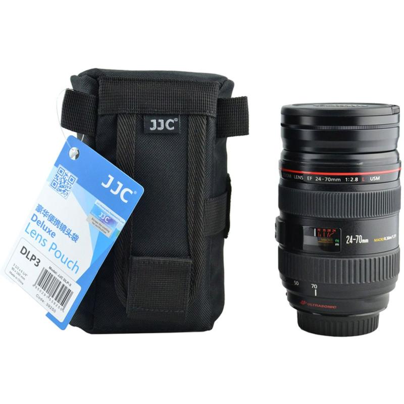 JJC Deluxe Lens Pouch 78x125mm – Padded Water Resistant Case For Nikon 50mm 1.8D & More
