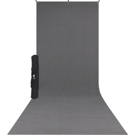 Westcott X-Drop Wrinkle-Resistant Backdrop Kit - Grey Sweep