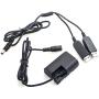Caruba LP-E6 Full Decoding Dummy Battery +5V 2A USB Cable