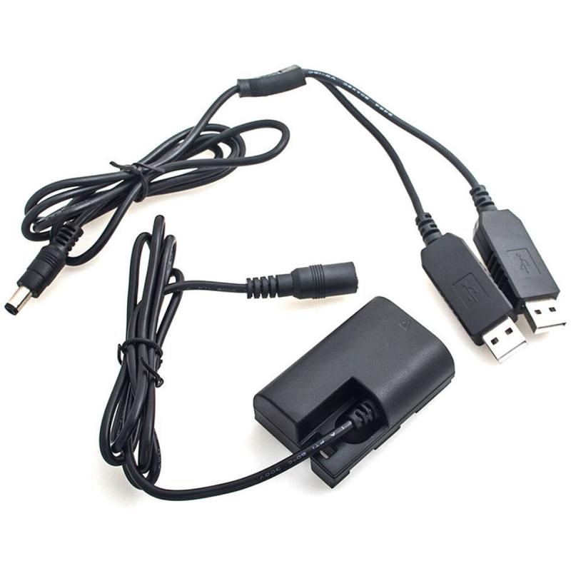 Caruba LP-E6 Full Decoding Dummy Battery +5V 2A USB Cable