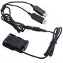 Caruba LP-E6 Full Decoding Dummy Battery +5V 2A USB Cable