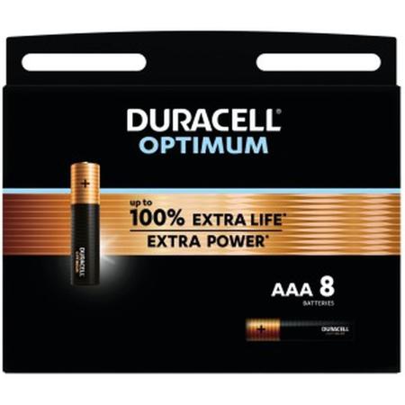 Duracell Alkaline Optimum Battery AAA 8 Pack