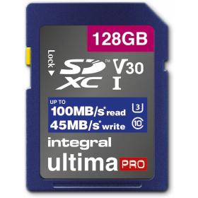 Integral High Speed SDHC/XC V30 UHS-I U3 128GB SD Memory Card