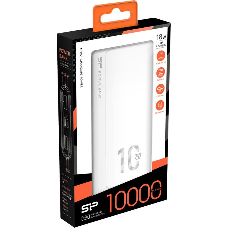 Silicon Power PowerBank QP15 10000mAh White