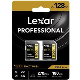 Lexar Professional Gold SDXC 1800X 128GB UHS-II V60 - 2pack