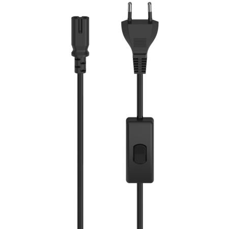 Hama Power Cord w/ Euro Plug Switch 2-PINS Plug Double Groef 2 M Z