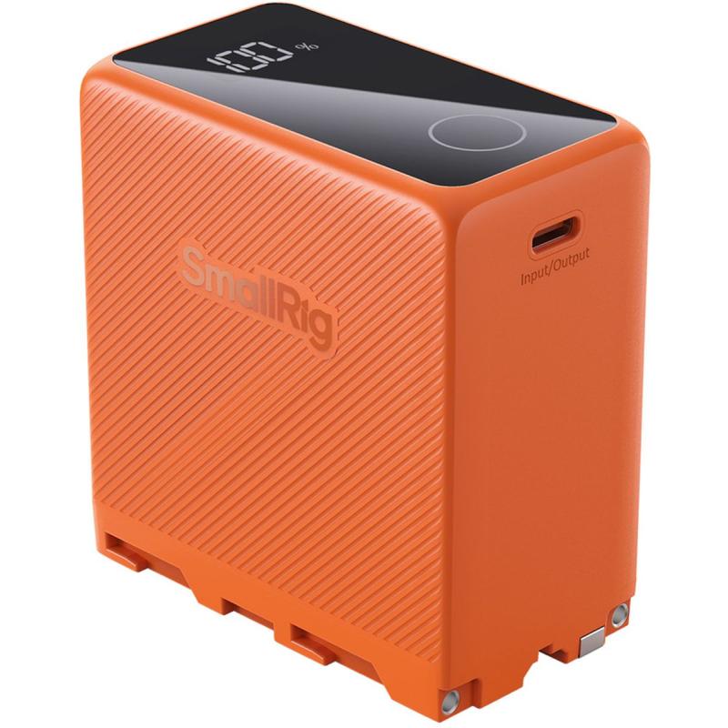 SmallRig 4576 NP-F970 USB-C Rechargeable Camera Battery (Orange)
