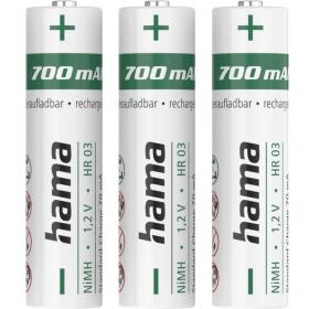 Hama NiMH-Accu&amp;#039;s AAA Micro 700 mAh 1.2V 3 Pieces