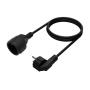 Cable Alargador de Alimentación Aisens A132-0603/ CEE7 Macho - CEE7 Hembra/ Hasta 1500W/ 10m/ Negro