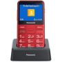 Teléfono Móvil Panasonic KX-TU155EXRN para Personas Mayores/ Rojo