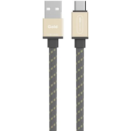 Allocacoc USB Cable | USB-C Flat Gold