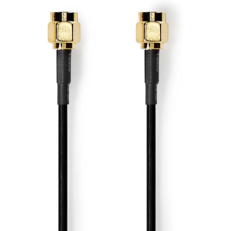 Nedis Antenna Cable SMA M SMA M Gold Flated 50 ? Single Shielded 2 M Round