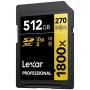 Lexar SDXC Professional 512GB BL 1800X UHS-II V60 Gold